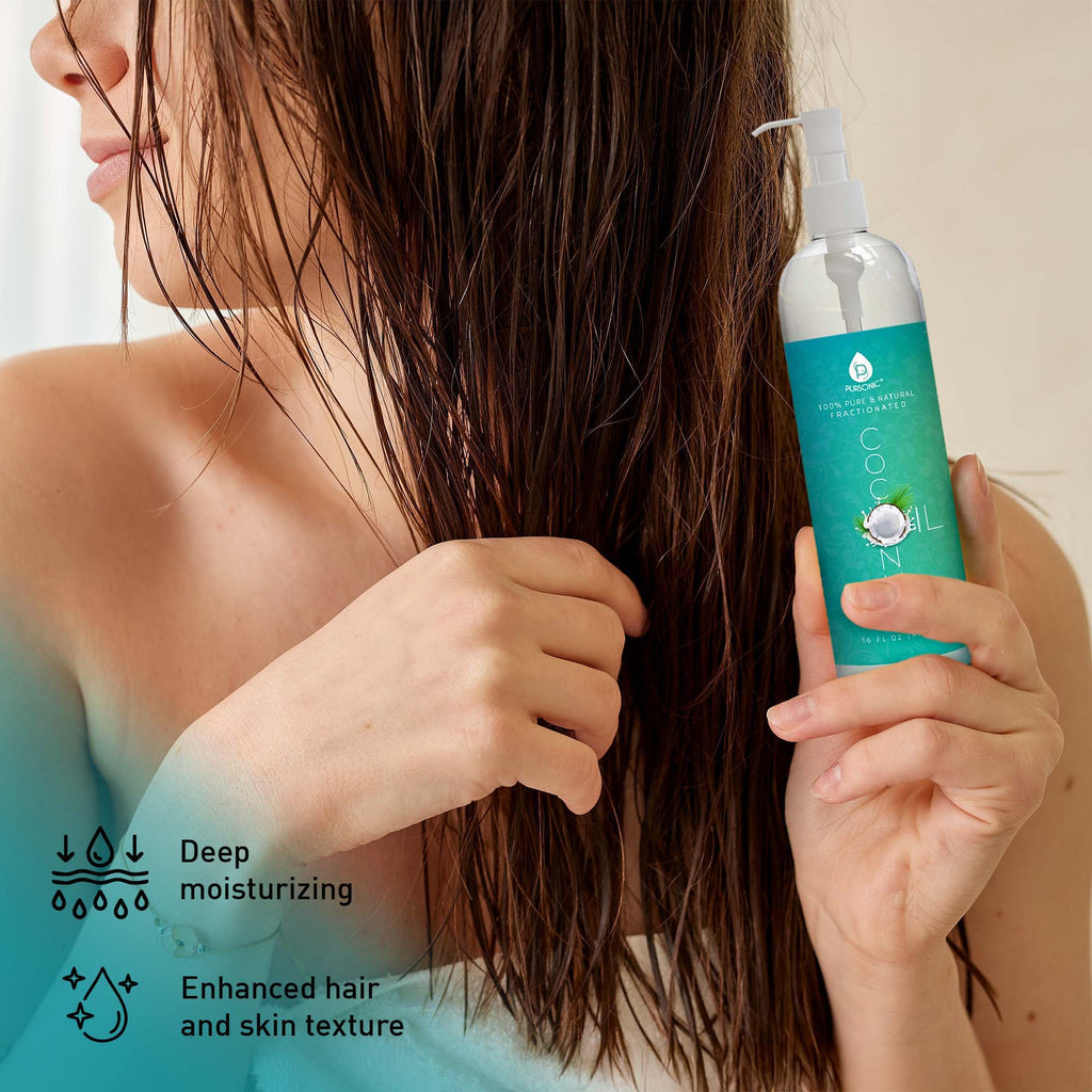 100% Pure Oil for Massages, Therapeutic Recipes & Essential Oils, Fractionated Coconut, 32 Fl Oz