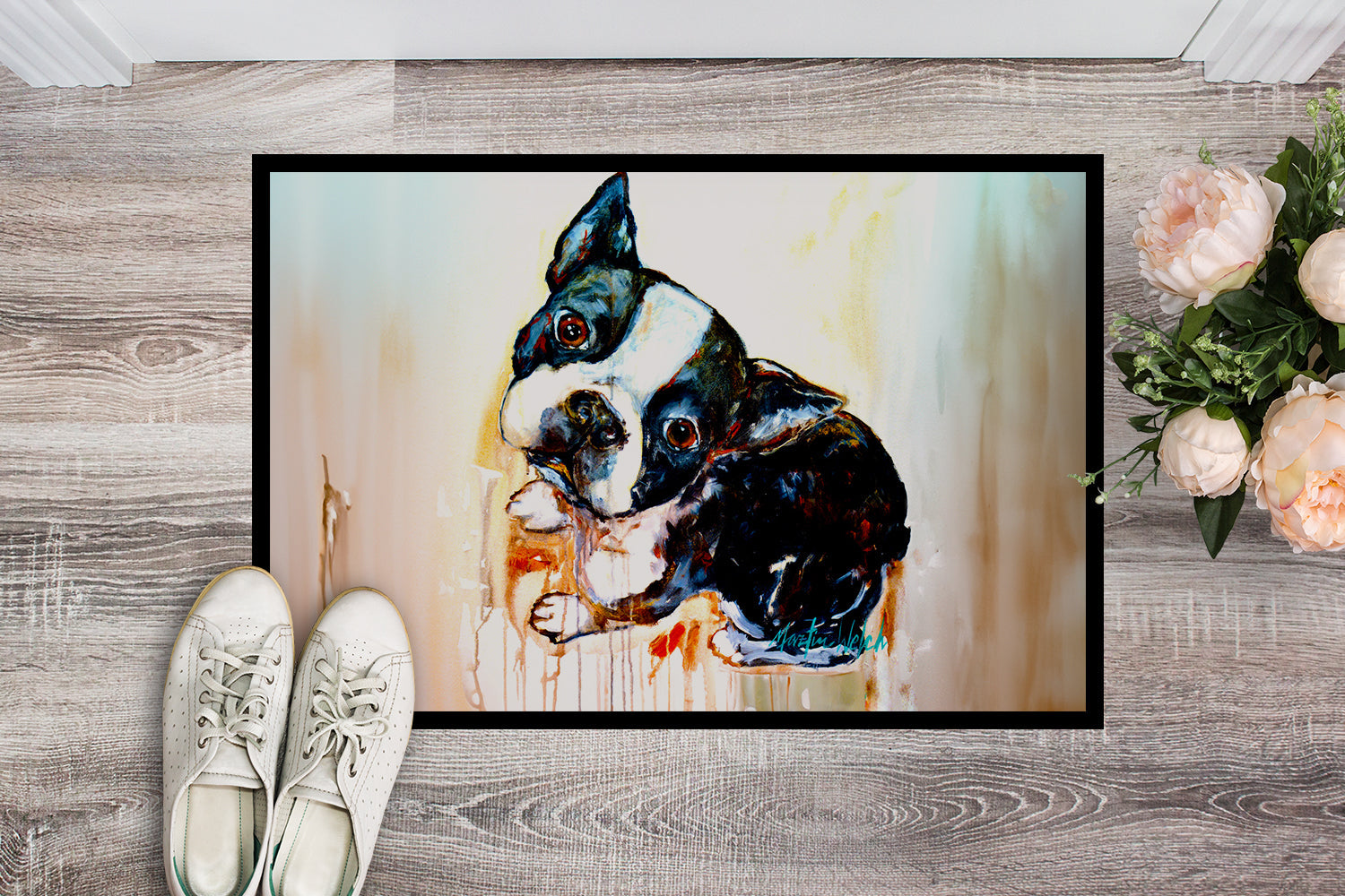 Boston Terrier The Look Doormat-1